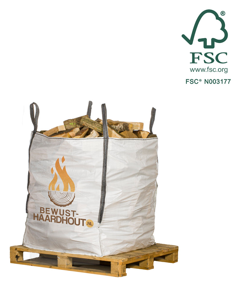 Mix Haardhout - 1 kuub Big Bag
