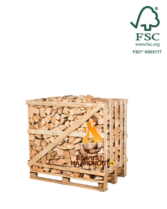 Eiken Haardhout - Halve pallet gestapeld
