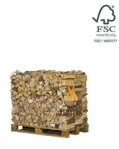Mix Haardhout - Halve pallet gestapeld