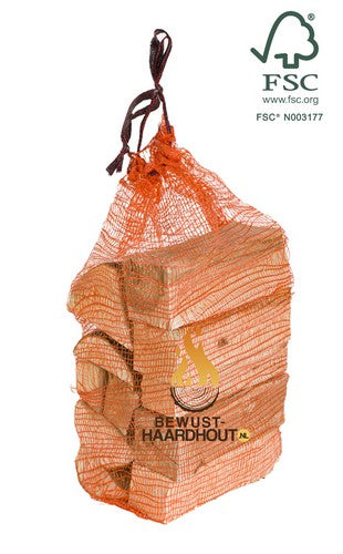 22 liter - 30 netzakken mix Eiken/Essen